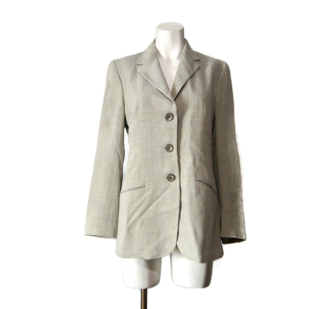 Vintage Ann Freedberg Size 6 Blazer Kimberly Wool Linen 1980s